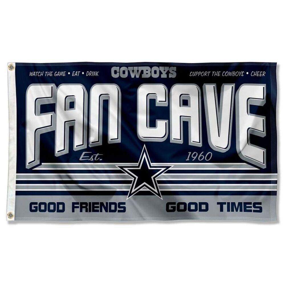 Dallas Cowboys Flag Banner Fan Cave‎ Mancave Garage Tailgate Office New 3x5 Ft